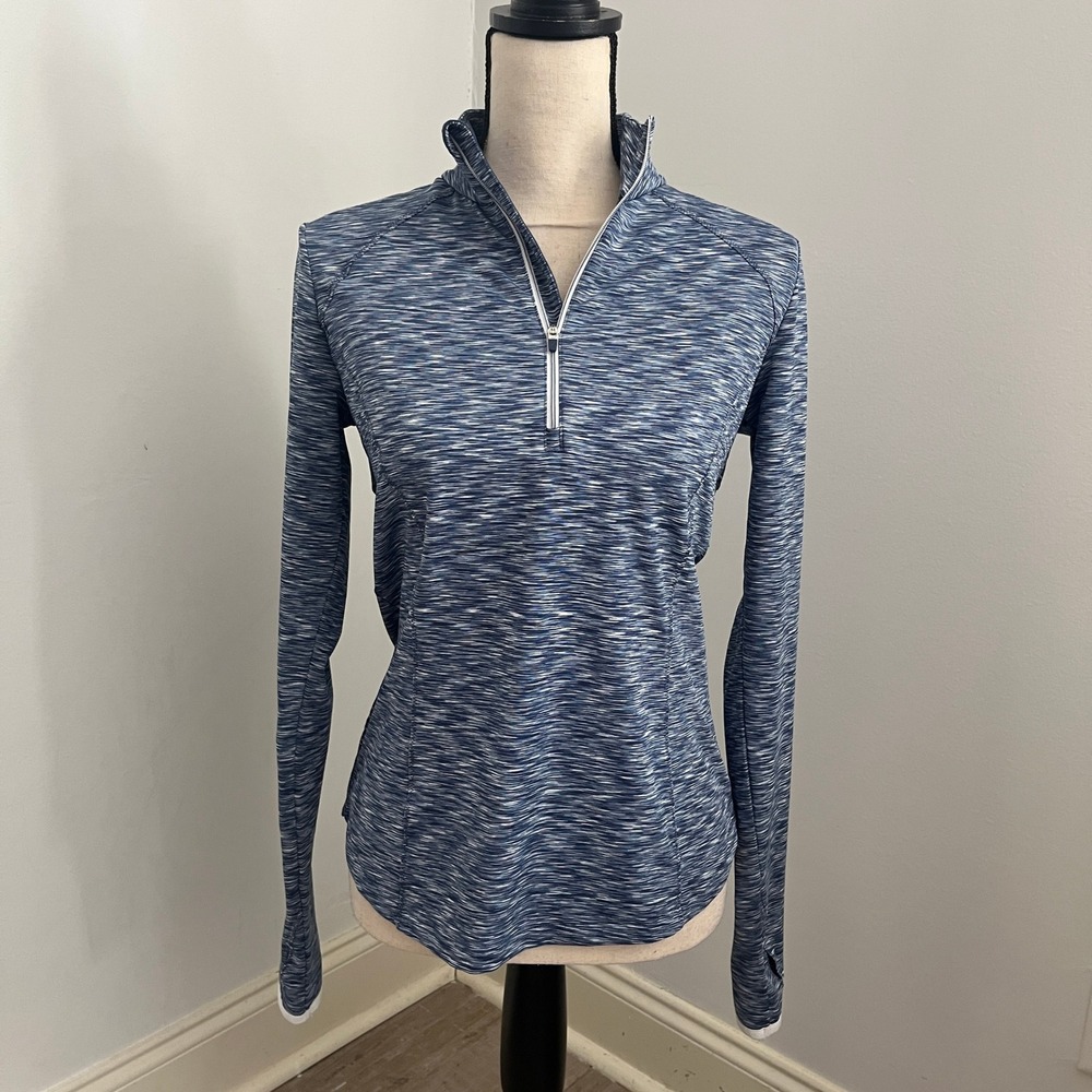 Zero Restriction Quarter Zip XS Blue Space Dye Vented Athletic Pullover Golfcore